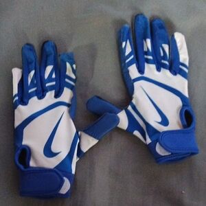 Nike Blue and White Athletic Gloves